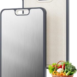 Stainless Steel Cutting Board for Kitchen, Titanium Metal Cu...