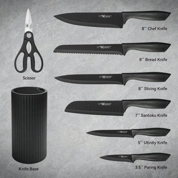 Knife Set, 8-Piece Kitchen Knife Set for Chef, Sharp Knife S... - Image 2
