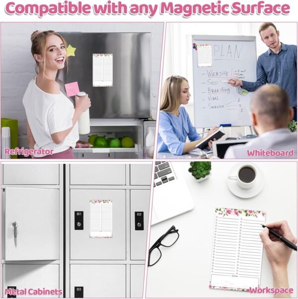2 Pack Grocery List Magnet Pad for Fridge with Pen Holder, T... - Image 6
