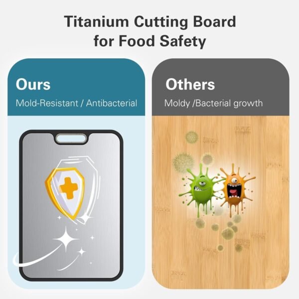 Titanium Cutting Board, Double-Sided Titanium & Straw Plasti... - Image 4
