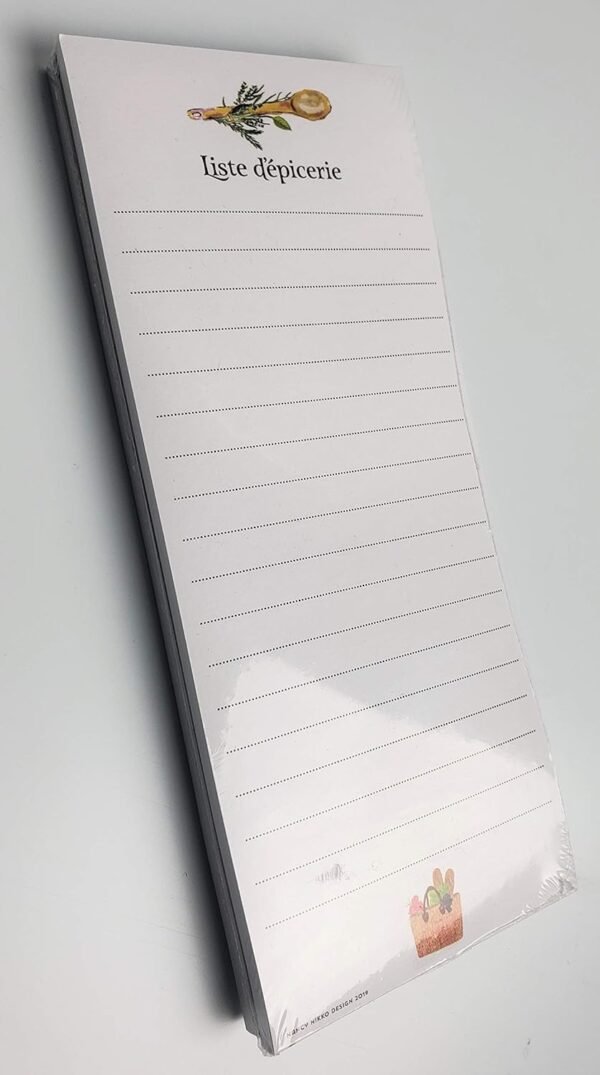 FRENCH Themed Grocery List Refrigerator Notepads Liste d'epi... - Image 2