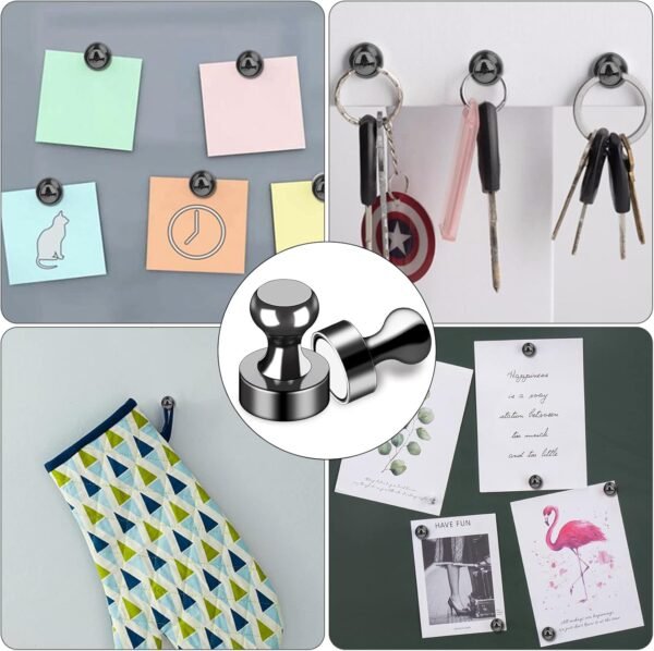 LOVIMAG 12Pcs Black Fridge Magnets, Small and Strong Magnets... - Image 6