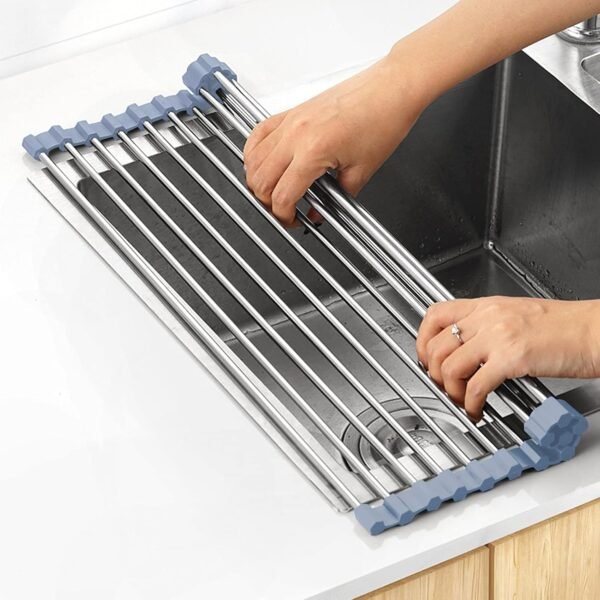 Over The Sink Dish Drying Rack, Roll Up Dish Drying Rack Kit...