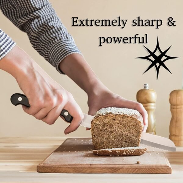 Moss & Stone 14 Pcs Knife Block Set Stainless Steel, Premium... - Image 9