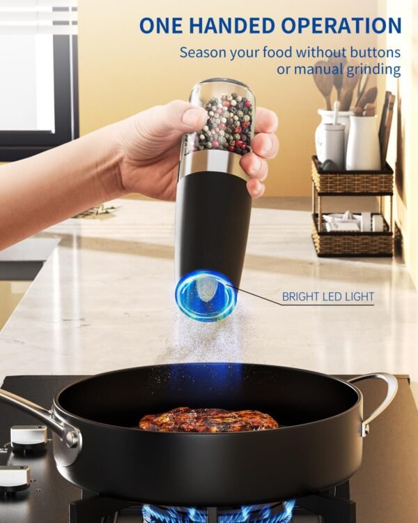 CIRCLE JOY Gravity Electric Salt and Pepper Grinder Set Auto... - Image 4