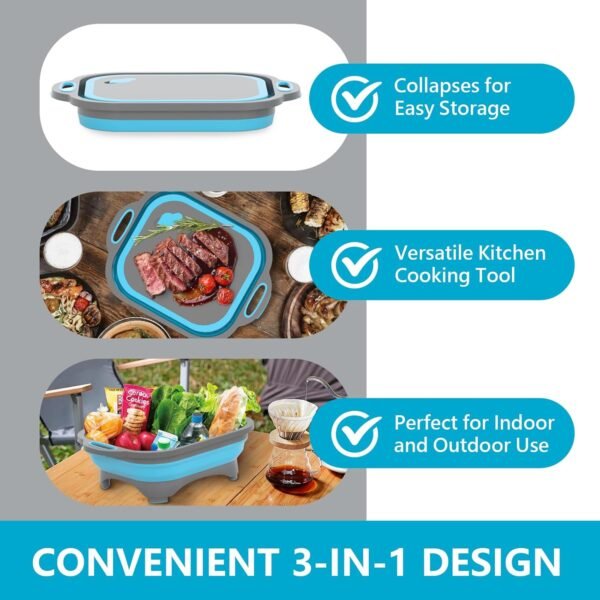 Collapsible Cutting Board,HI NINGER Camping cutting board wi... - Image 2