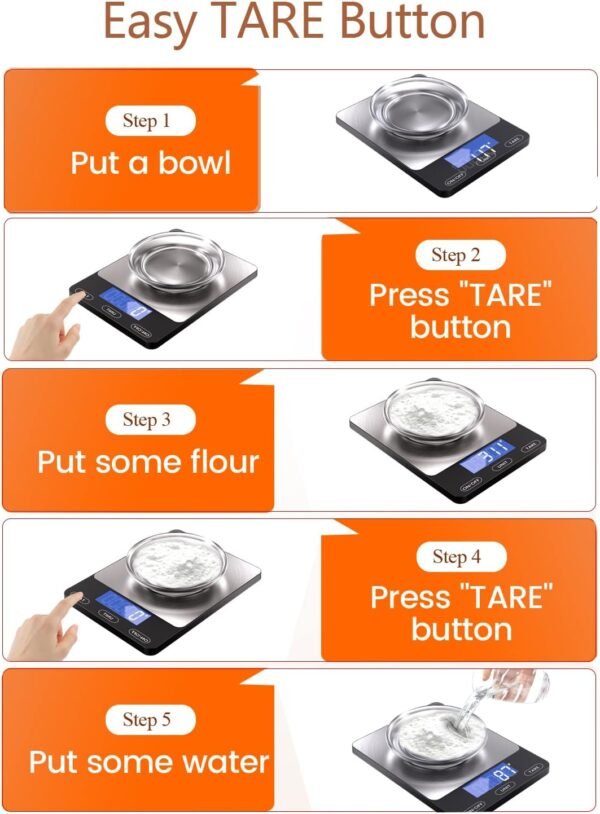 Food Scale -33lb Digital Kitchen Scale for Food Ounces Grams... - Image 7