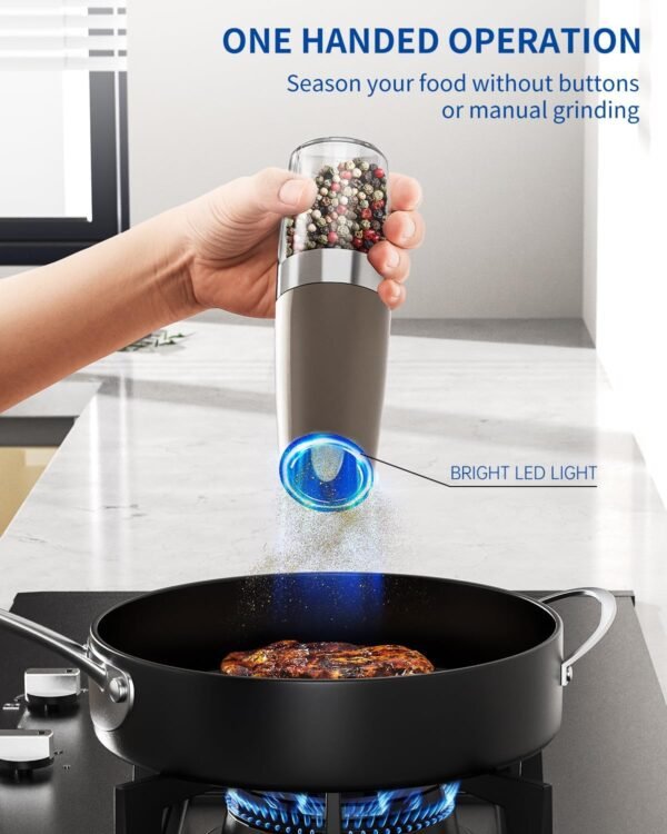 CIRCLE JOY Gravity Electric Salt and Pepper Grinder Set Auto... - Image 4