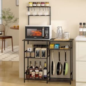 Baker's Rack for Kitchen with Storage, Microwave Stand with ...