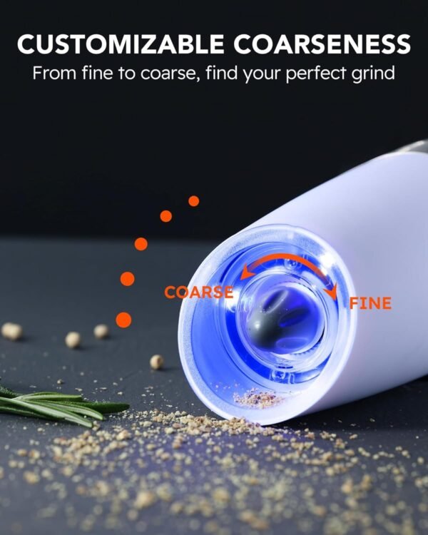 FORLIM Electric Salt and Pepper Grinder Set, Upgraded 9 Oz C... - Image 6