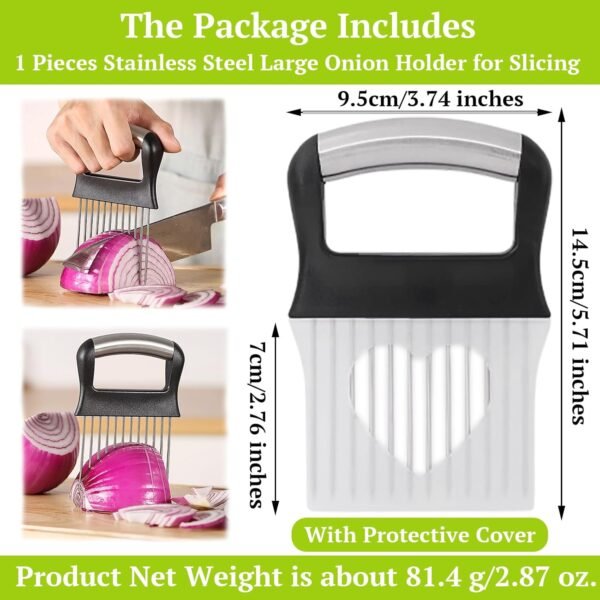 Suuker Onion Holder for Slicing, Large Onion Cutter Vegetabl... - Image 6