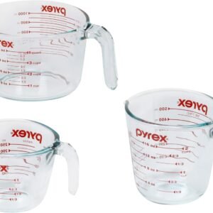 Pyrex Essentials (3-Pack) Glass Measuring Cups Set, (1, 2 & ...