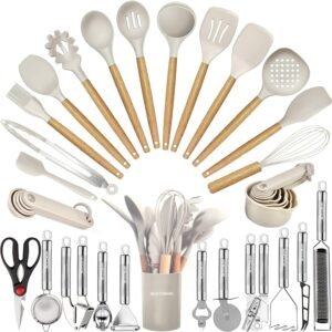 Kitchen Utensils Set- 35 PCs Cooking Utensils with Grater,To...
