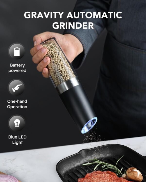 FORLIM Electric Salt and Pepper Grinder Set, Upgraded 9 Oz C... - Image 5