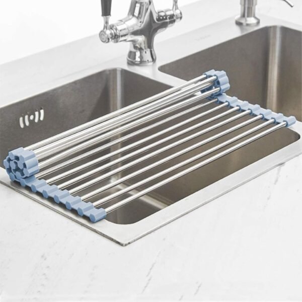 Over The Sink Dish Drying Rack, Roll Up Dish Drying Rack Kit... - Image 5