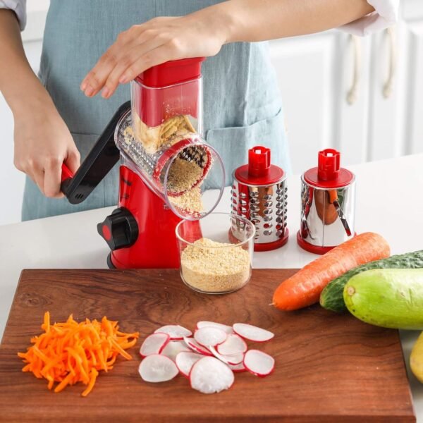Geedel Rotary Cheese Grater, Kitchen Mandoline Vegetable Sli... - Image 8