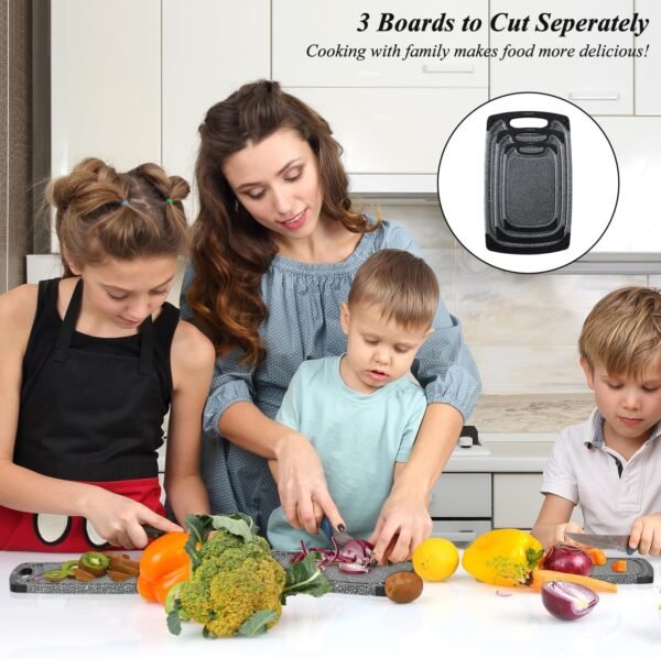 Cutting Boards for Kitchen, Large-Small Cutting Board Set of... - Image 4