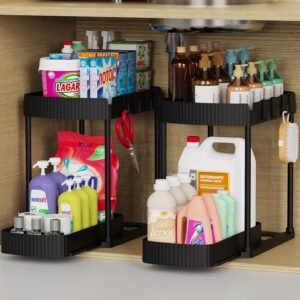 2 Pack Multi-Purpose Pull-Out Storage Organizers, Under Sink...