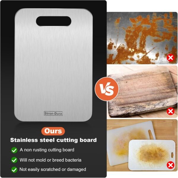 Cutting Boards for Kitchen, Cutting Board, Foodgrade Stainle... - Image 3