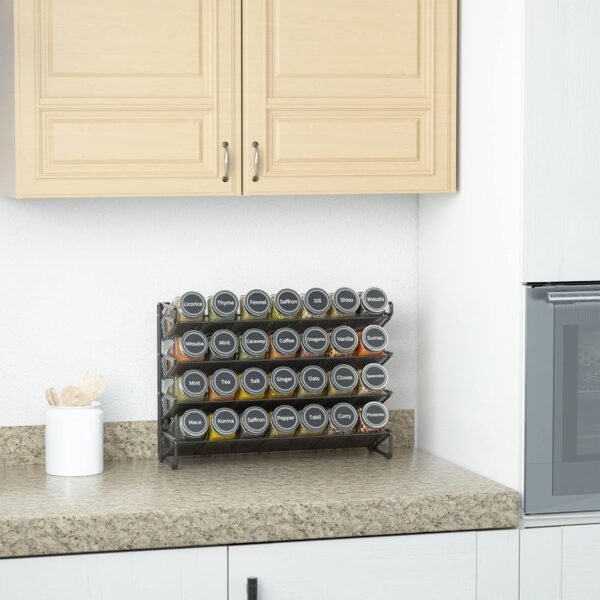 SpaceAid Spice Rack Organizer with 28 Spice Jars, 386 Spice ... - Image 2