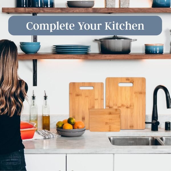 Totally Bamboo 3-Piece Bamboo Cutting Board Set – Reversible... - Image 3
