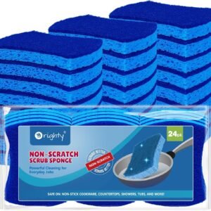 Orighty Non-Scratch Cellulose Scrub Sponges 24 Pack, Kitchen...
