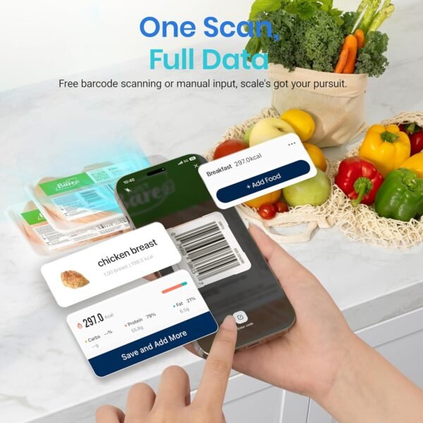 Etekcity Smart Food Kitchen Scale with Nutritional Calculato... - Image 4