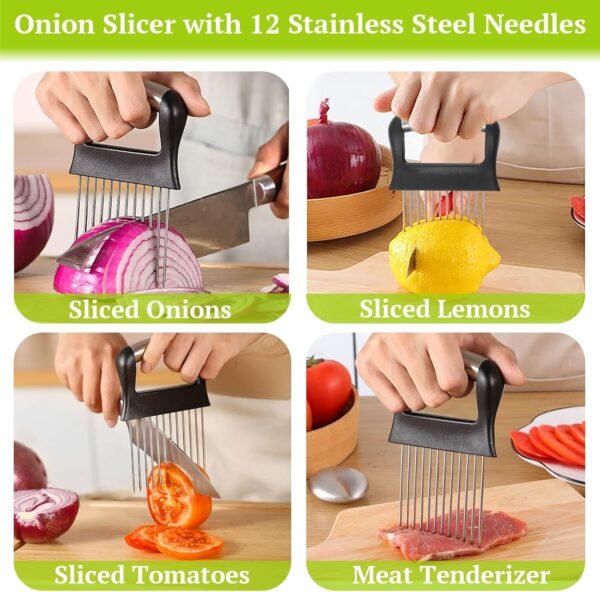 Suuker Onion Holder for Slicing, Large Onion Cutter Vegetabl... - Image 3