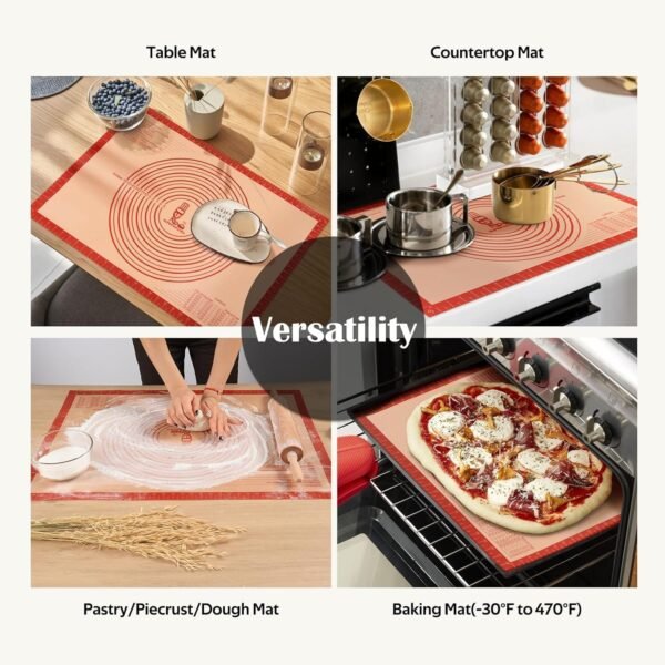 Non-slip Silicone Pastry Mat Extra Large with Measurements 2... - Image 8