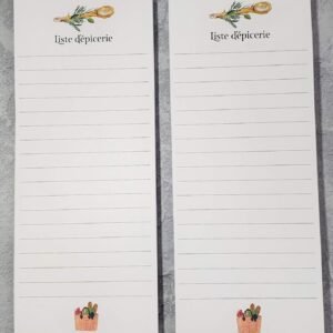 FRENCH Themed Grocery List Refrigerator Notepads Liste d'epi...