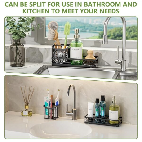 Cisily Sink Caddy Organizer with Drying Stone, Instant Dry S... - Image 4