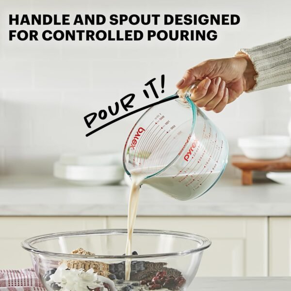 Pyrex Essentials (3-Pack) Glass Measuring Cups Set, (1, 2 & ... - Image 4