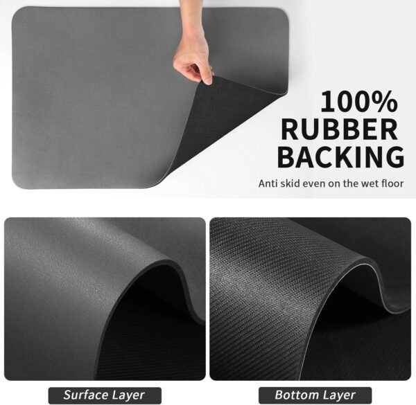 Coffee Mat - Absorbent Hide Stain Rubber Backed Dish Drying ... - Image 6