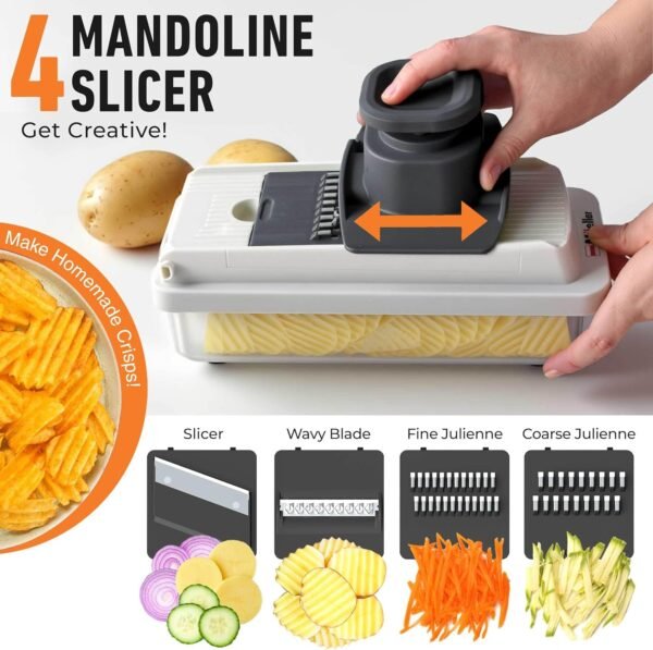 Mueller Vegetable Chopper Mandoline Slicer, Food Veggie Chop... - Image 6