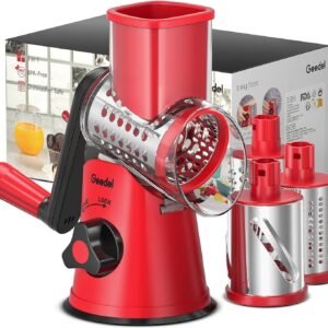 Geedel Rotary Cheese Grater, Kitchen Mandoline Vegetable Sli...