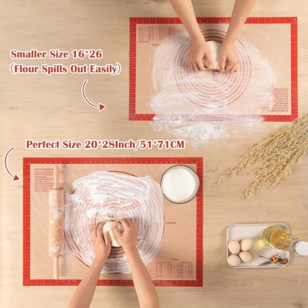 Non-slip Silicone Pastry Mat Extra Large with Measurements 2... - Image 2