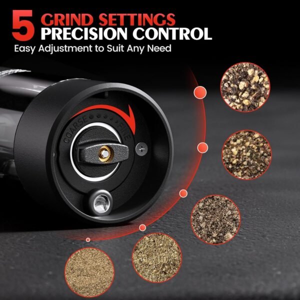 Electric Salt and Pepper Grinder Set Automatic Battery Peppe... - Image 2