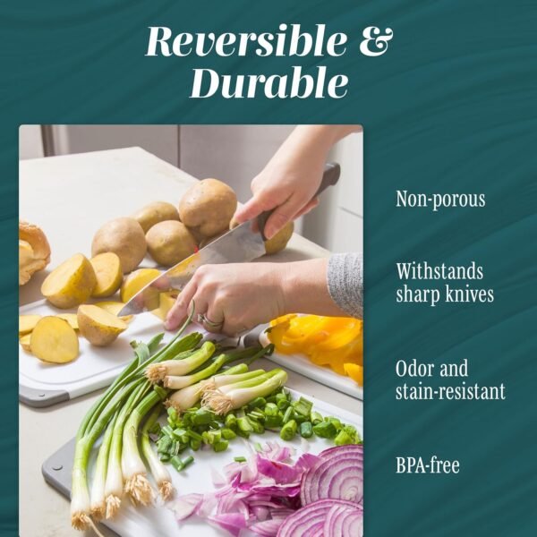 Cutting Boards for Kitchen - BPA-Free Chopping Board - Diffe... - Image 2