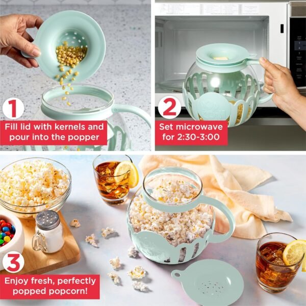 Ecolution Patented Micro-Pop Microwave Popcorn Popper with T... - Image 3