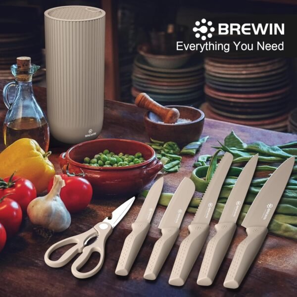 Knife Set, Brewin Kitchen Knife Set, Knives Set for Kitchen,... - Image 2