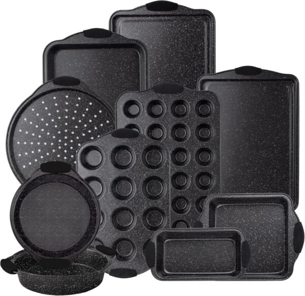 Country Kitchen Nonstick Stackable Bakeware Set - Durable, E...