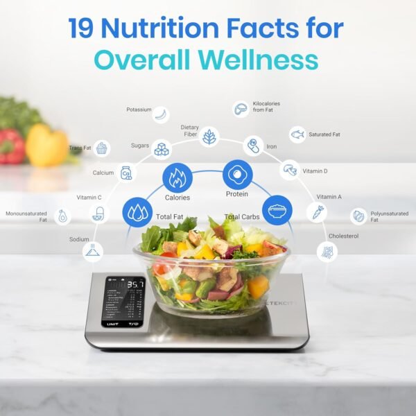 Etekcity Smart Food Kitchen Scale with Nutritional Calculato... - Image 3