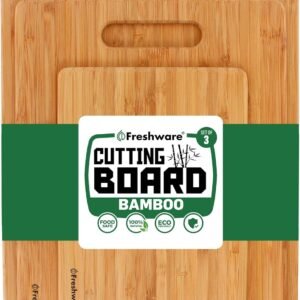 Bamboo Cutting Boards for Kitchen [Set of 3] Wood Cutting Bo...
