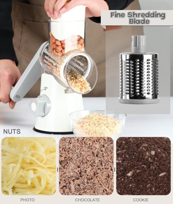 Ourokhome Rotary Cheese Grater Hand Crank, Kitchen Shredder ... - Image 5