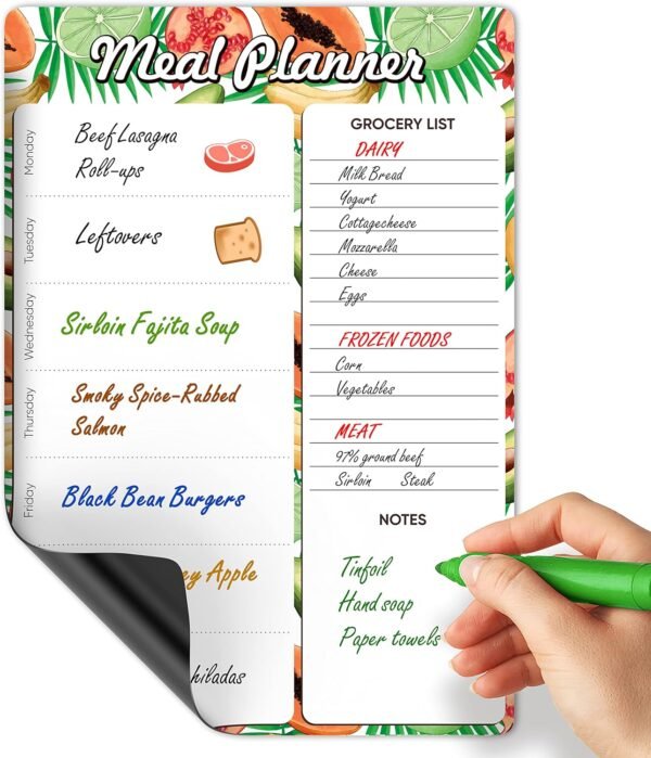 Magnetic Meal Planner for Refrigerator A4-8.5 x 12 Weekly Me... - Image 8