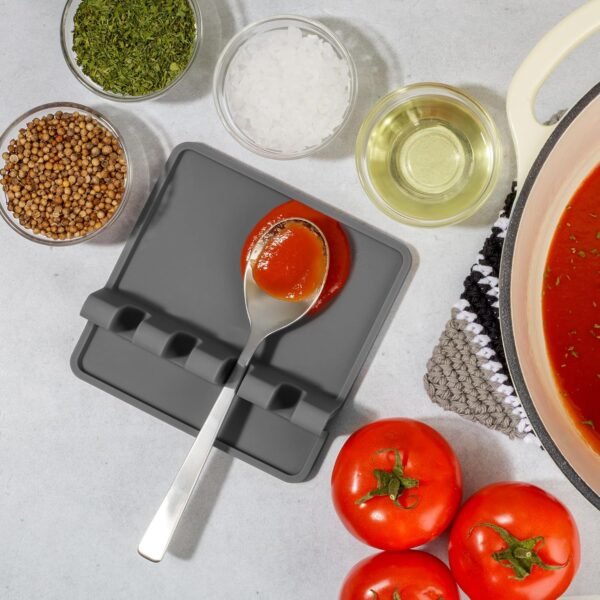 Silicone Utensil Rest with Drip Pad for Multiple Utensils, H... - Image 6
