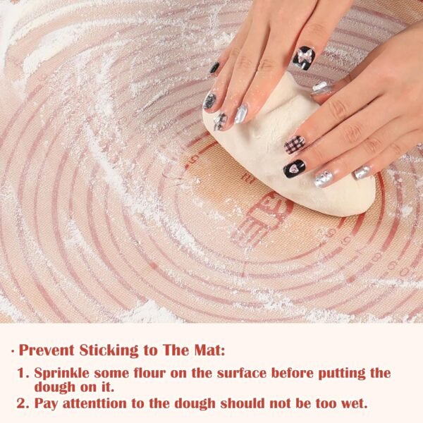 Non-slip Silicone Pastry Mat Extra Large with Measurements 2... - Image 5