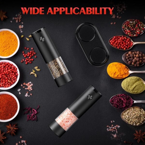 Electric Salt and Pepper Grinder Set Automatic Battery Peppe... - Image 5
