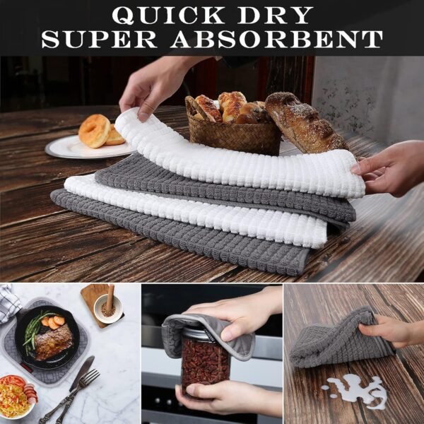 Oven Mitts and Pot Holders Sets 6pcs, Kitchen Oven Glove,Hig... - Image 6