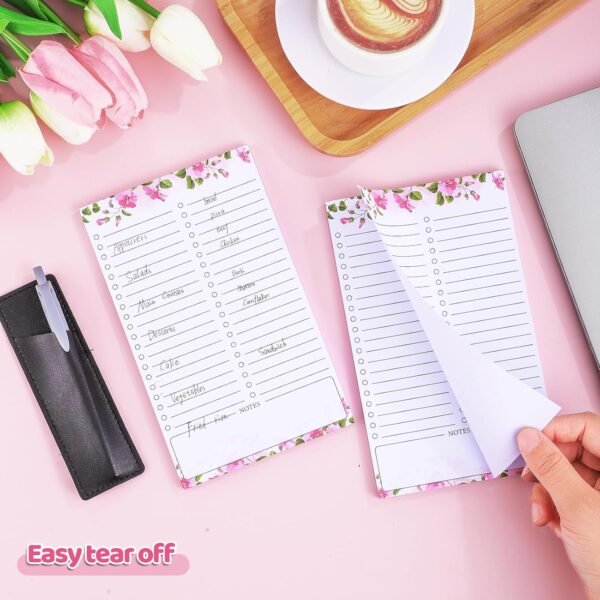 2 Pack Grocery List Magnet Pad for Fridge with Pen Holder, T... - Image 3